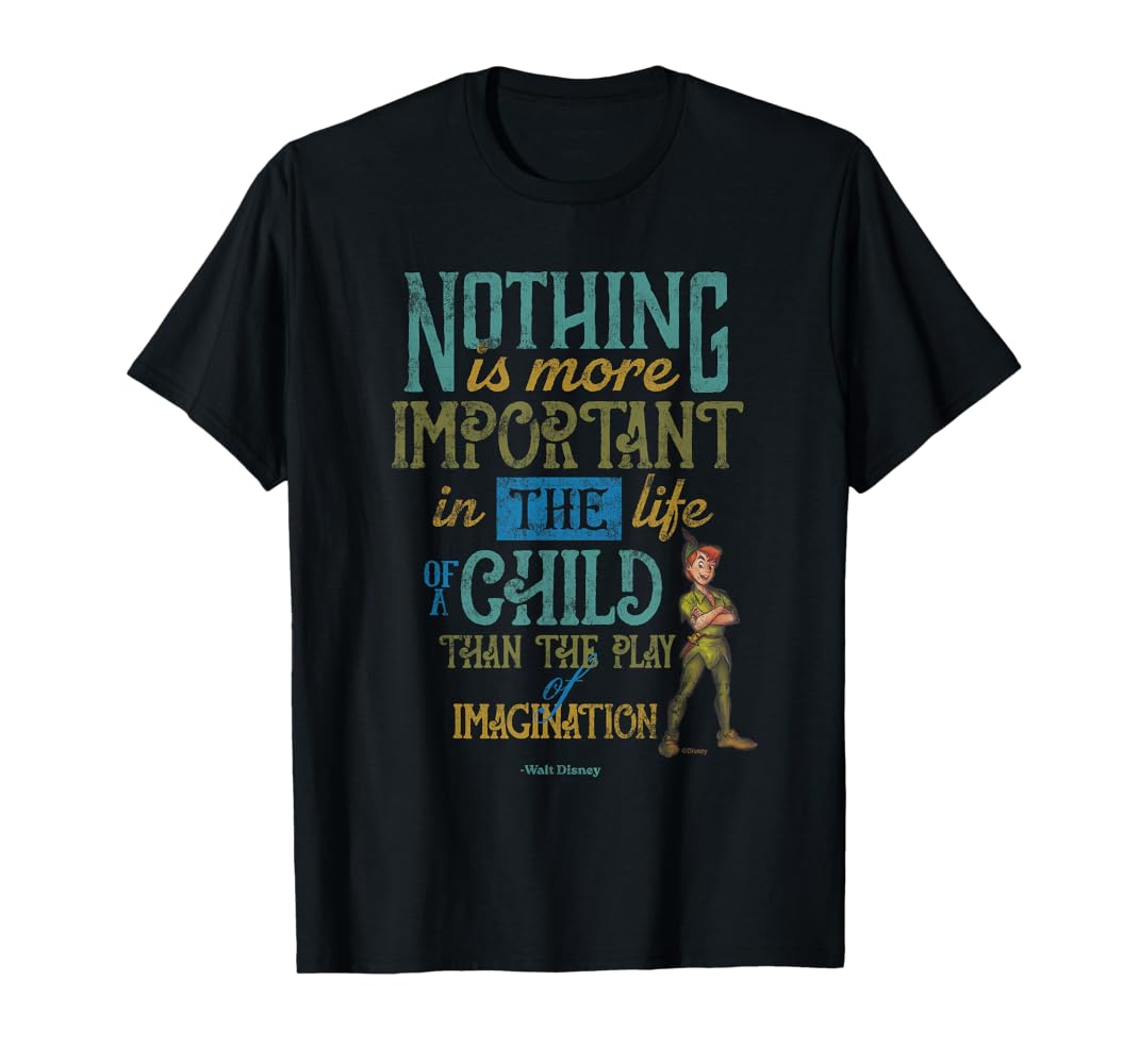 Disney 100 Years of Imagination Tシャツ XXL Amazon.com: Disney 100 Walt Disney Quote Imagination Peter